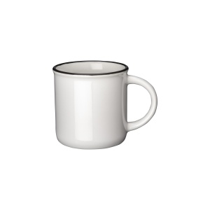 Cană ceramică vintage de 240 ml cu strat de sublimare și margine colorată - Img 7