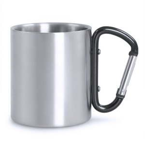Cană metalică 210 ml cu clemă tip carabină - Img 1