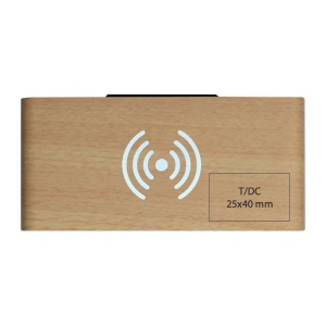 CM™ Ceas din lemn, cu încărcător wireless