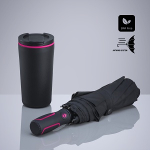CO Travel Set: cană termică 370 ml și umbrelă automată