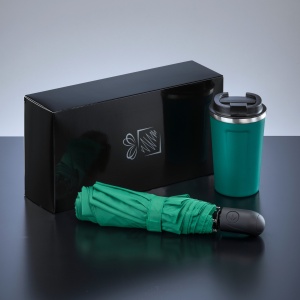 CO Traveller Set: cană termică Nordic 350 ml și umbrelă complet automată