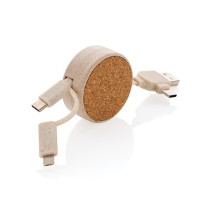 Cork and Wheat 6-in-1 retractable cable - Img 2