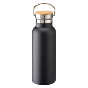 Double wall stainless steel insulating vacuum flask with bamboo lid (500 ml) - Img 7