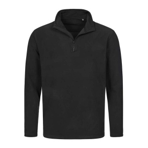 Fleece pullover with half-zip for men