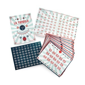 GC Kit bingo din hârtie sonoverde (1 panou, 12 suprafațe și 90 de pioni)