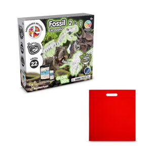 hi!™ 2 in 1 Fossil Excavation Kit IV Joc educațional furnizat cu o pungă cadou nețesută (80 g/m²)