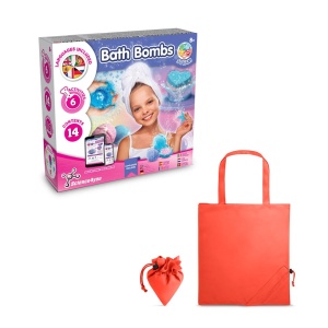 hi!™ Bath Bombs Kit V Joc educațional furnizat cu o pungă de cadou pliabilă 190T