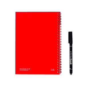 hi!™ INFINITEBOOK PLAIN A5 "Infinitebook" cu copertă flexibilă și 15 pagini simple de tip tablă albă