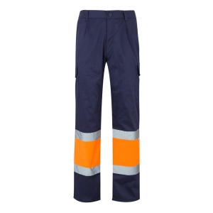 hi!™ VL ATHENA Pantaloni din twill în două tonuri (210g/m²), căptușiți, cu mai multe buzunare, din bumbac (20%) și poliester (80%)
