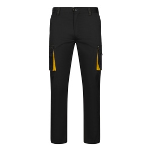 hi!™ VL FIDES Pantaloni extensibili cu buzunare multiple (240g/m²), în două tonuri, din bumbac (46%), EME (38%) și poliester (16%)