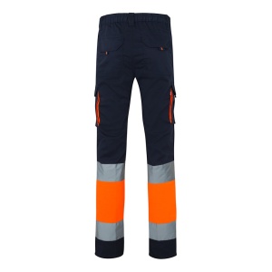 hi!™ VL ZEUS LARGE Pantaloni elastici cu buzunare multiple, în două tonuri (240 g/m²), din bumbac (46%), EME (38%) și poliester (16%)