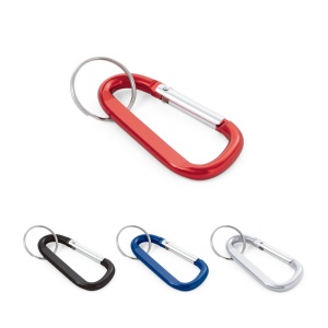 HI MATTHEW. Aluminium carabiner with keyring