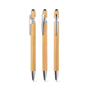 HI NEIL BAMBOO. Bamboo ballpoint with chrome-plated aluminium details