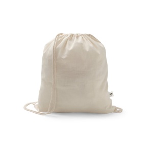 HI SALAMANCA. Drawstring bag in recycled cotton (70%) and polyester (30% rPET) (150 g/m²)