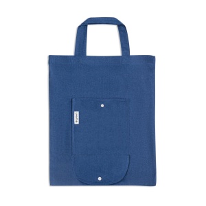 HI SIENA. Foldable bag in cotton (50%), recycled cotton (30%) and polyester (20% rPET) (140 g/m²) - Img 1