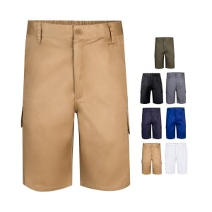 HI VL CHIONE. Bermude din twill cu buzunare multiple (200 g/m²), din bumbac (35%) și poliester (65%)
