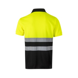 HI VL CUPID LARGE. Two-tone bird-eye polo shirt (160g/m²) with short sleeves, in polyester (100%) - Img 10