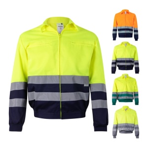 HI VL NEPTUNE. Jachetă twill bicolor (210g/m²) din poliester (80%) și bumbac (20%)