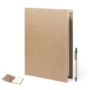 MAK Bloguer - Folder Recycled Cardboard 20 Sheets Notepad. Recycled Cardboard Pen Included - Img 4