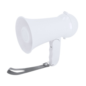 MAK Noloen - Megaphone Foldable. Recording Function and Siren. 4 Batteries AA Not Included