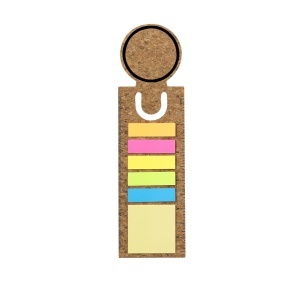 MAK Rusnik - Ruler Bookmark Cork 13 cm and 5". 15 Sticky Notes 4 x 4,5 cm. 75 Mini Sticky Notes 1,2 x 4,5 cm