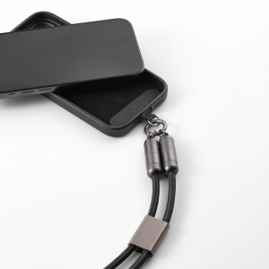 Marconi 2-in1 Cable and Phone Strap rPET. USB-C to USB-C. 60W Fast Charge - Img 2