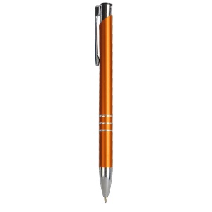 Metal snap pen with 3-ring decoration and chromed details - Img 7