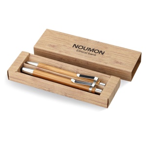 MO BAMBOOSET - Set din pix și creion bambus