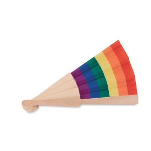 MO BOWFAN Rainbow wooden hand fan - Img 4