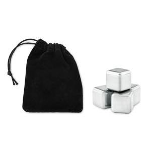 MO ICY - Set of 4 SS ice cubes in pouch