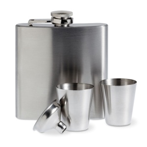 MO SLIMMY FLASK SET - Slim hip flask w 2 cups set - Img 2