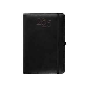 ON™ Daily diary 2025, cover with border stitching, pen holder and white paper