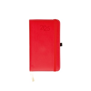 ON™ Daily diary 2025 with cover with edge stitching, pen holder and white paper