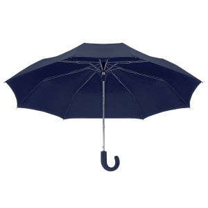 ON™ Automatic compact umbrella with curved rubberised handle and matching pouch