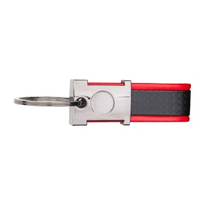 ON™ Keyring in burnished metal and two-tone PU, with space suitable for resin logo
