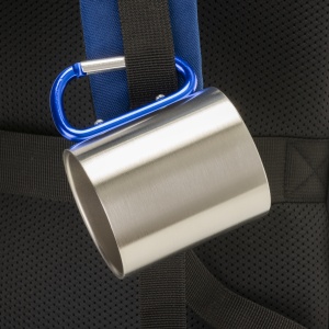 ON™ Steel mug with aluminum carabiner handle, 200 ml