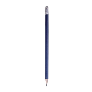ON™ Wooden pencil with graphite lead, cylindrical cross-section and white rubber, sharpened