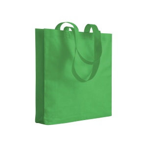 ON™ Heat-sealed 80 g/m2 non-woven fabric shopping bag with gusset and long handles
