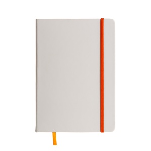 ON™ Notebook with coloured elastic, ruled sheets, satin bookmark