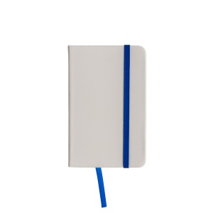 ON™ PU notebook with coloured elastic, ruled sheets (80 pages), satin bookmark
