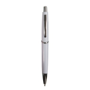 ON™ ABS plastic snap pen with coloured barrel and metal clip, jumbo refill