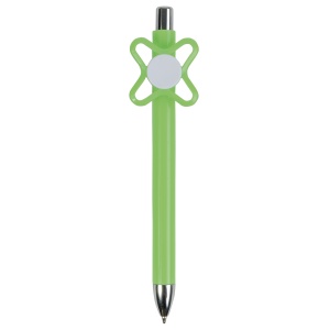 ON™ Coloured plastic snap pen with coloured spinner. Centre of the spinner to be customised