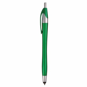 ON™ Plastic snap pen with touchscreen rubber tip