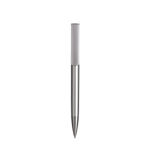 ON™ Plastic twist pen with metallic barrel, mobile phone holder and rubber touch