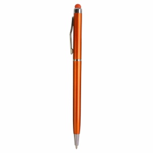 ON™ Plastic twist pen with touchscreen rubber tip and metal clip