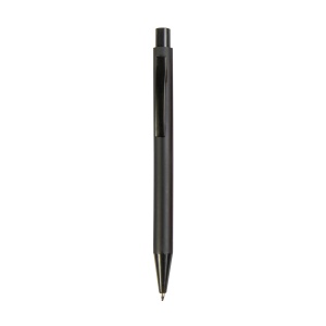 ON™ Plastic push botton pen with rubber and metal clip