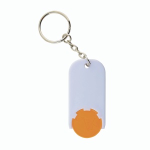 ON™ Plastic key ring with shopping trolley token