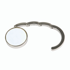 ON™ Round metal bag hook, dual-magnet reinforced closure, in a black box