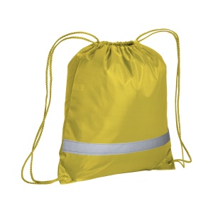 ON™ 210T polyester backpack with reflective strip, drawstring closure and reinforced corners