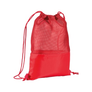 ON™ 210T polyester backpack with mesh and drawstring closure
